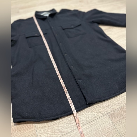 Norse Projects Villads Melton Wool Overshirt in Black - Picture 11 of 16